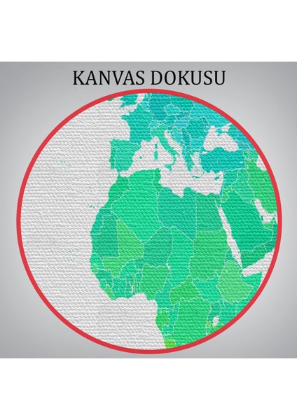 Dünya Haritası Dekoratif Kanvas Tablo 1107