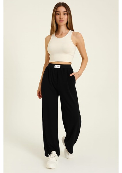 Beli Lastikli Palazzo Kadın Pantolon