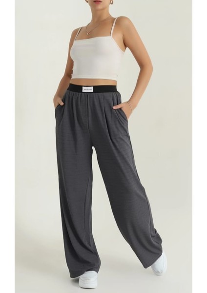 Beli Lastikli Palazzo Kadın Pantolon