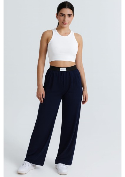 Beli Lastikli Palazzo Kadın Pantolon