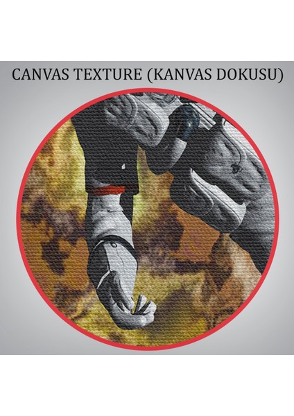 Gezegenin Arka Planındaki Astronot Kanvas Duvar TABLOSU-1182
