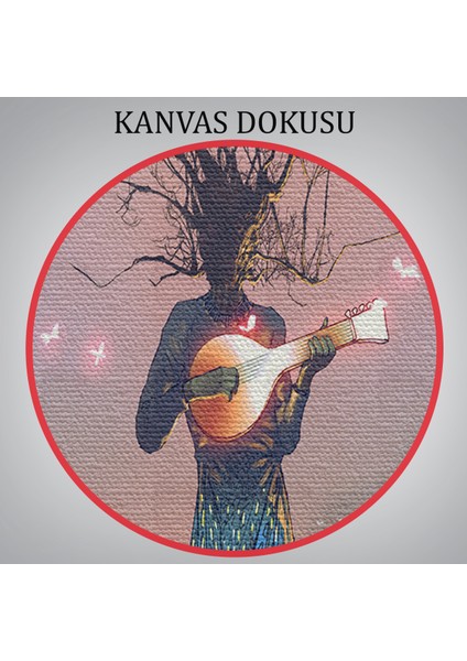 Geceyarısı Ud Çalan Kadın Kanvas TABLO-3593