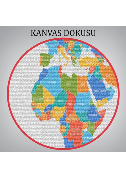 Dünya Haritası Dekoratif Kanvas Tablo 1103