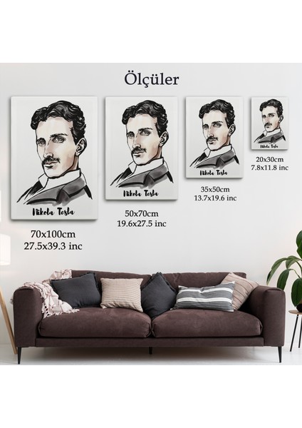 Nikola Tesla Dekoratif Kanvas Tablo 5917