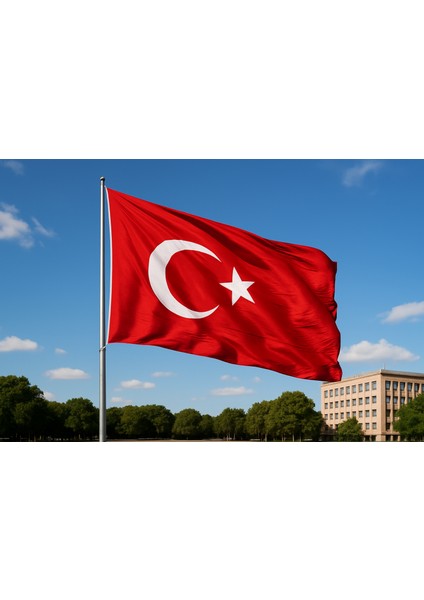 Türk Bayrağı 400X600 cm Raşel Kumaş Dış Mekân Direk ve Balkon Uyumlu fırsatları