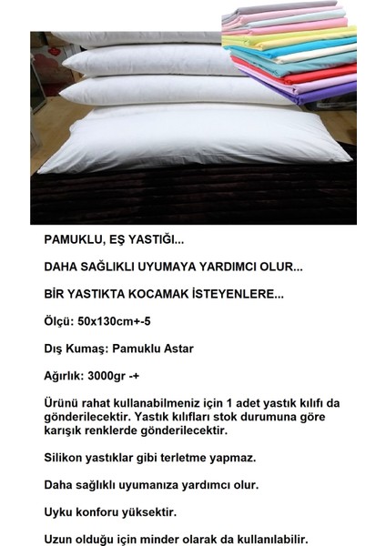 Karı Koca Yastığı 50x130+Yastık Kılıfı, Pamuklu, Uzun Yastık (50x130) modelleri