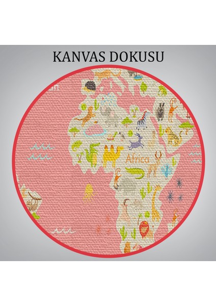 Cocuk Odası Hayvan Desenli Dekoratif Kanvas Tablo 1045