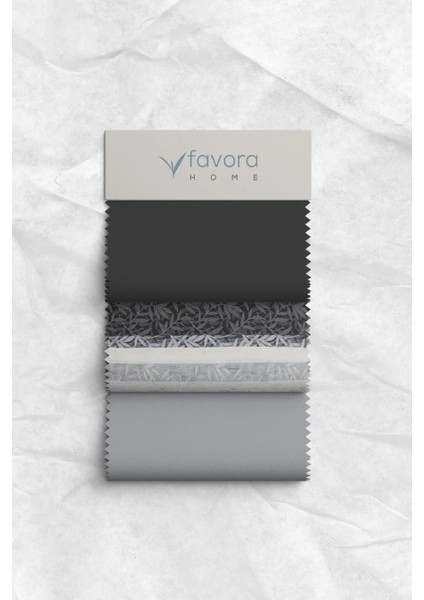 Natura Lastikli Çarşaflı Çift Kişilik Nevresim Takımı - Gri