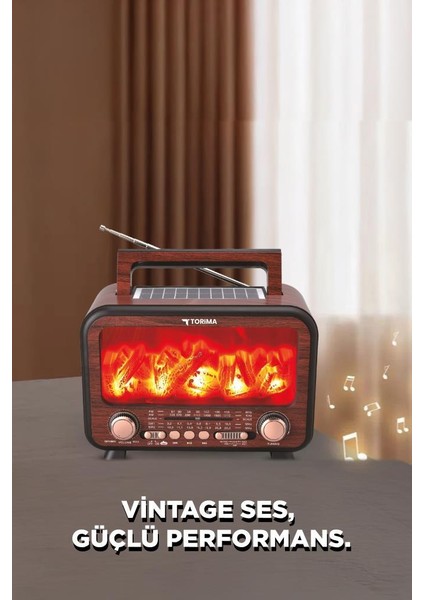 D72 Koyu Ahşap Nostalji Kablosuz Speaker Bluetooth Hoparlör Radyo Solar Panelli fiyatları