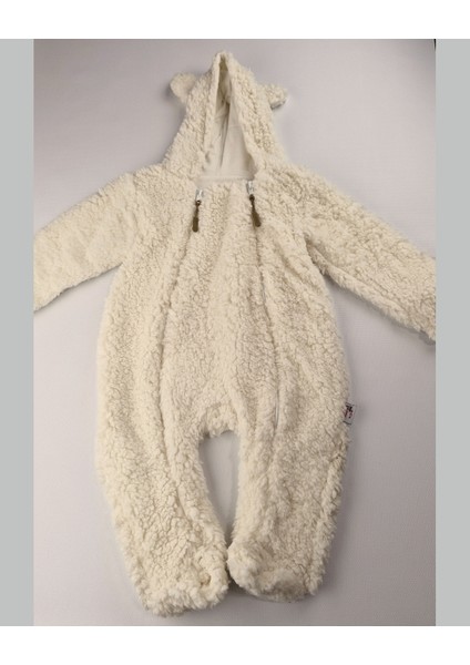 Kırık Beyaz Renkli Peluş Kulaklı Bebek Astronot Tulum 0-12 Ay fırsatları