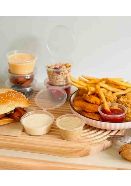 25 Adet Sızdırmaz 30 ml Mini Saklama Kabı Sosluk Buzluk Kabı,et Suyu ,kemik Suyu,sos Kabı Mutfak fırsatları