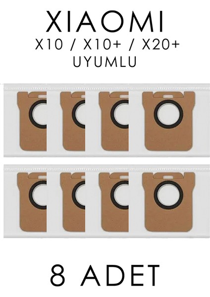 Xiaomi X10 / X20 Uyumlu Yedek Toz Torbası 8 Adet