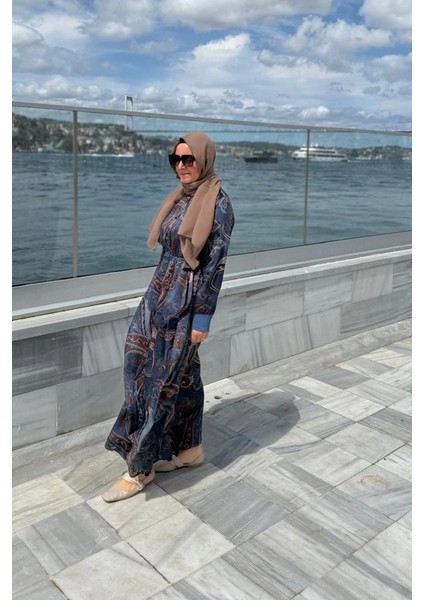 Vual Kumaş Elbise Lacivert 26KGSELB4085 modelleri