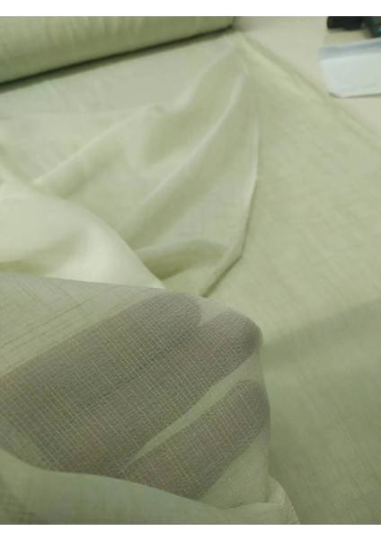 Düz Dökümlü Tül Perde - Pileli Dikim - Açık Yeşil - KL458 modelleri