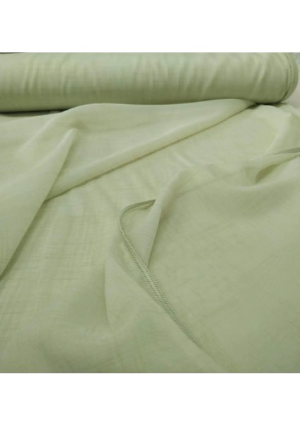 Düz Dökümlü Tül Perde - Pileli Dikim - Açık Yeşil - KL458 fırsatları
