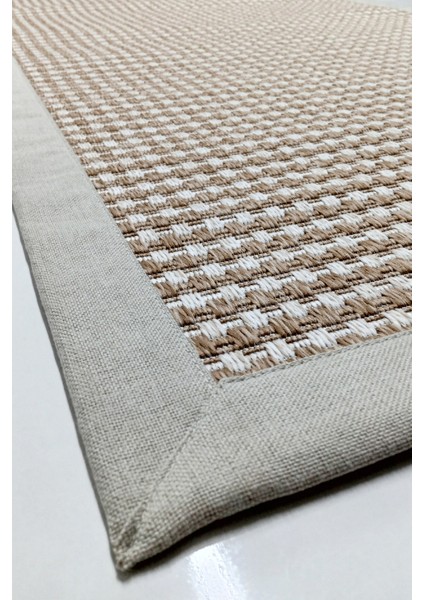 Jüt Sisal Canvas 0409B Kahverengi Özel Bordür Dikimli Jüt Sisal fiyatları