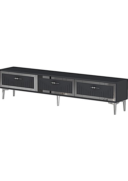 TSA1802AS- Tuna Tv Stand 180CM Antrasit- Gümüş