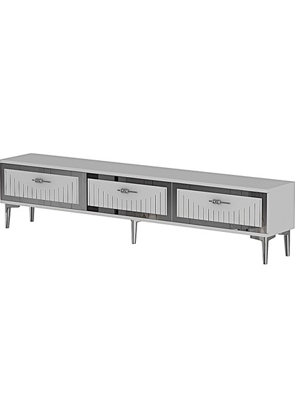 TSA1802BS- Tuna Tv Stand 180CM Beyaz- Gümüş indirimleri