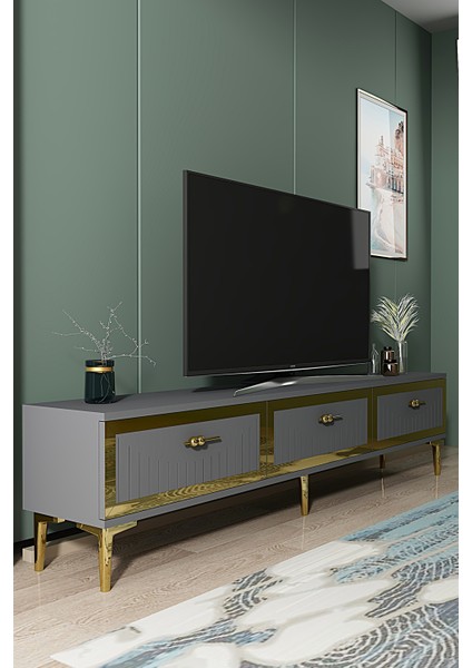 TSA1802AG- Tuna Tv Stand 180CM Antrasit- Altın fiyatları