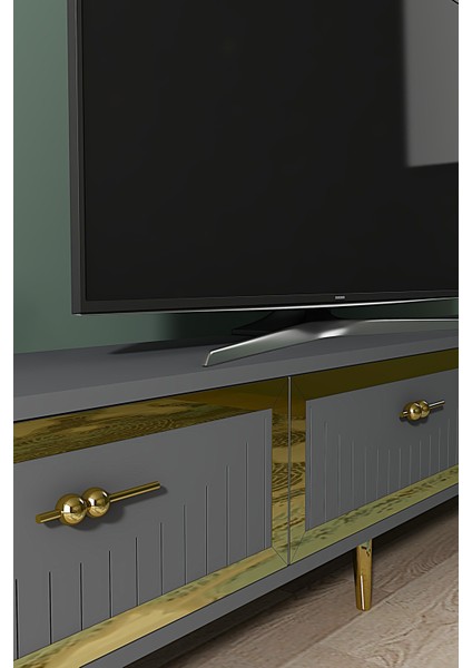 TSA1802AG- Tuna Tv Stand 180CM Antrasit- Altın modelleri