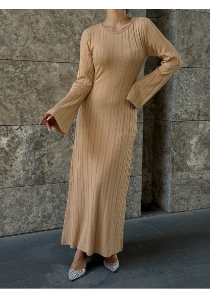 Bağlama Detaylı Dokulu Triko Kadın Elbise fiyatları