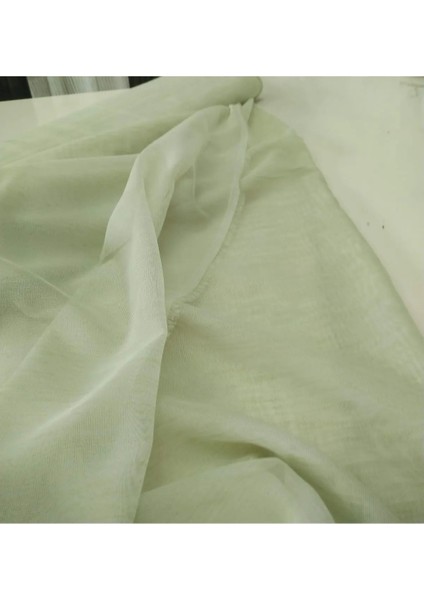 Düz Dökümlü Tül Perde - Pileli Dikim - Açık Yeşil - KL450 fiyatları
