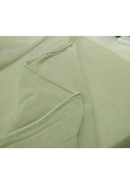 Düz Dökümlü Tül Perde - Pileli Dikim - Açık Yeşil - KL451 fiyatları