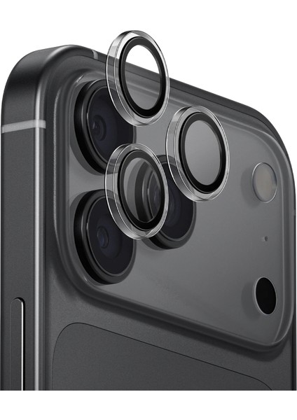 Iphone 17 Pro / Iphone 17 Pro Max Lens Koruyucu Şeffaf Dayanıklı Çerçeve