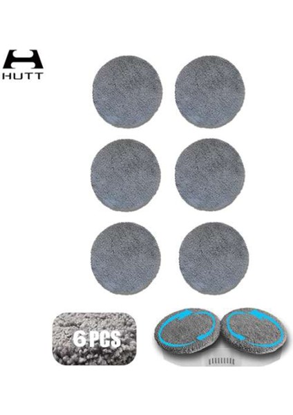 Hutt DDC55 Cam Temizleme Robotu Uyumlu Yedek Başlık Seti 6 Adet