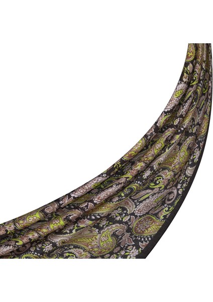 Ipekevi Desenli Tensoft Şal - Mezopotamya Desenli - Siyah