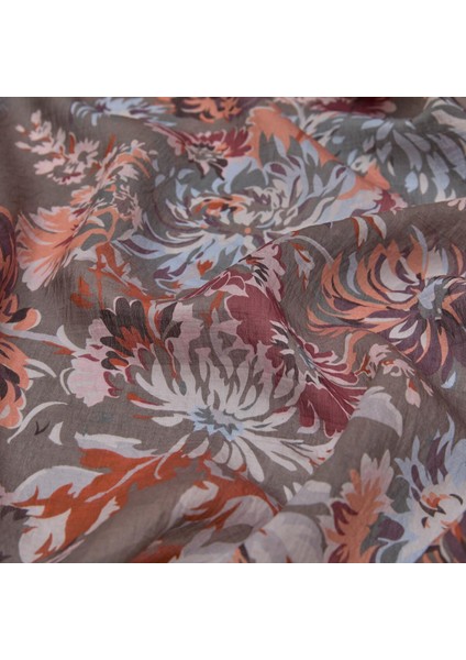 Ipekevi Desenli Tensoft Şal - Kasımpatı Desenli - Antrasit modelleri