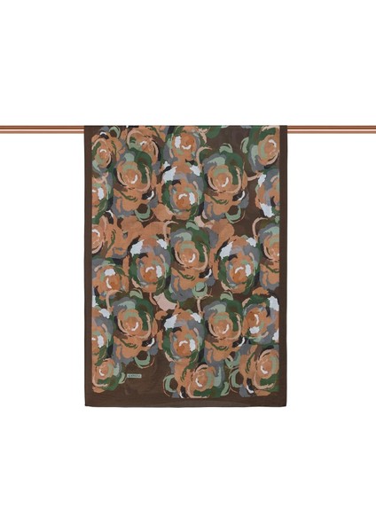 Ipekevi Desenli Tensoft Şal - Duygusal Çiçekli Desenli - Acı Kahve Haki fiyatları