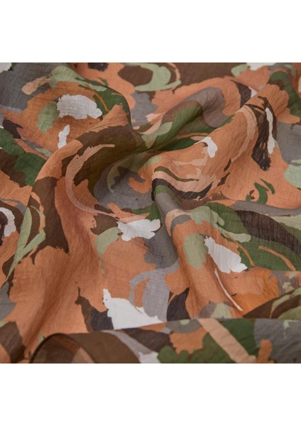 Ipekevi Desenli Tensoft Şal - Duygusal Çiçekli Desenli - Acı Kahve Haki modelleri