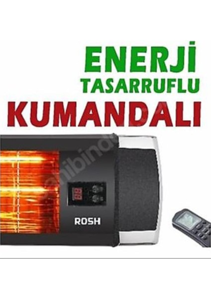 Balkon Iç ve Dış Mekan 2500 Watt Holojen Loş Işıklı Isıtıcı