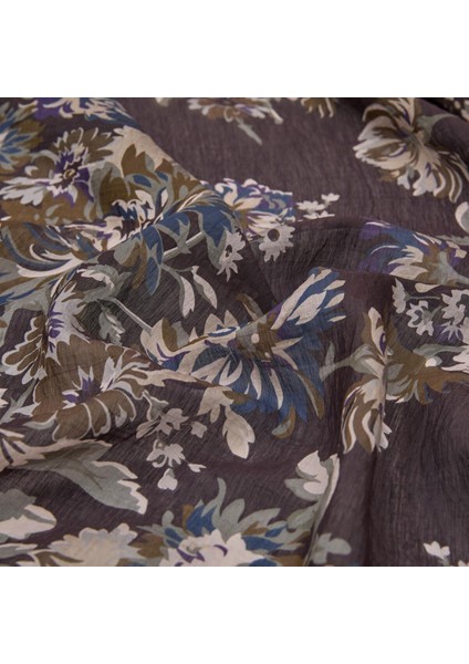 Ipekevi Desenli Tensoft Şal - Kasımpatı Desenli - Kahve Bej modelleri