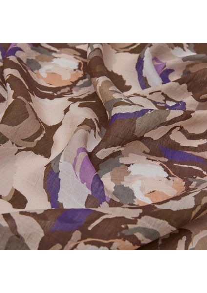Ipekevi Desenli Tensoft Şal - Duygusal Çiçekli Desenli - Acı Kahve modelleri