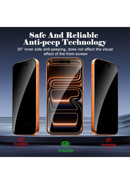 iPhone 17 Pro Hayalet Ekran Koruyucu Kırılmaz Cam Tam Kaplayan Temperli Privacy Glass fırsatları