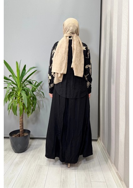 Işlemeli Etek Takım Siyah 26KGSTKM1864 fiyatları