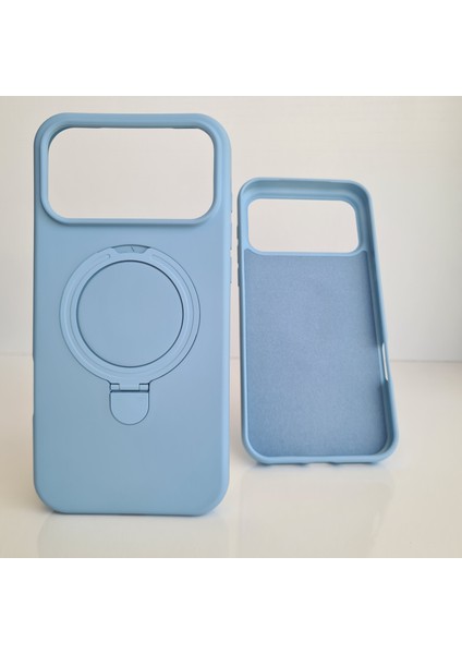 iPhone 17 Pro Magsafe ile Uyumlu Standlı Yumuşak Soft Mükemmel Manyetik Silikon Kılıf modelleri