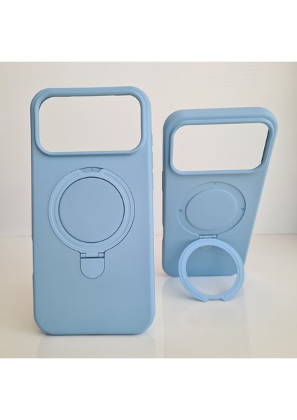 iPhone 17 Pro Magsafe ile Uyumlu Standlı Yumuşak Soft Mükemmel Manyetik Silikon Kılıf fırsatları
