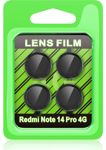Allzey Newface Xiaomi Redmi Note 14 Pro 4g Raze Metal Kamera Lens - Siyah