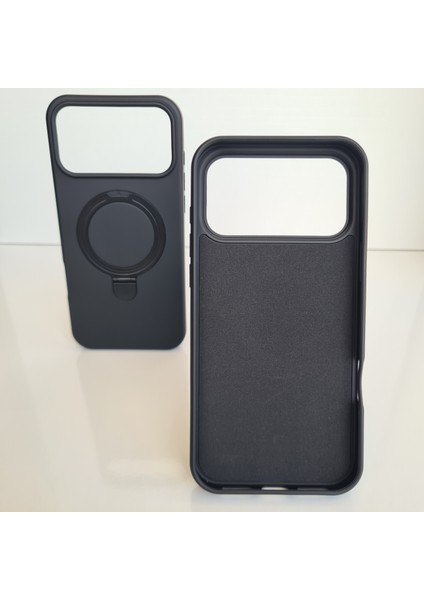iPhone 17 Pro Magsafe ile Uyumlu Standlı Yumuşak Soft Mükemmel Manyetik Silikon Kılıf fırsatları