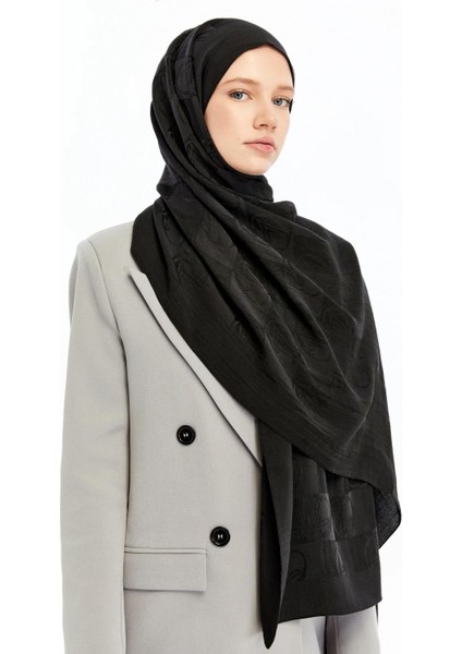 Valentino Orlandi Alia Şal - Yeni Dama Desenli - Siyah