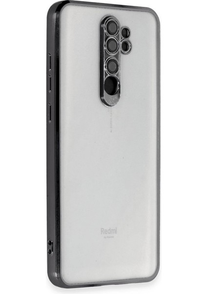 Allzey Newface Xiaomi Redmi Note 8 Pro Kılıf Razer Lensli Silikon - Siyah