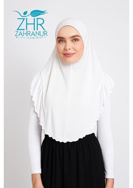 Biyeli Pileli Pratik Şal-Eşarp-Tesettür Hijab- Namaz Başörtüsü