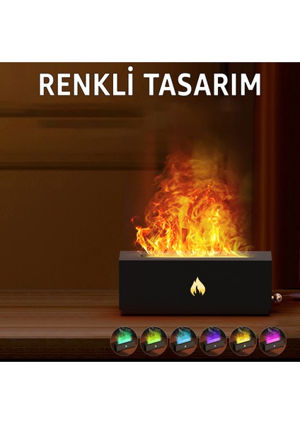 Şömine Görünümlü Aroma Difüzör ve Hava Nemlendirici – Alev Efektli LED Işıklı, Sessiz Çalışan Ultrasonik Buhar Makinesi, Aromaterapi ve Dekoratif Ortam Aydınlatması fiyatları