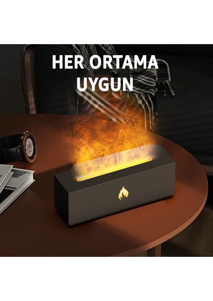 Şömine Görünümlü Aroma Difüzör ve Hava Nemlendirici – Alev Efektli LED Işıklı, Sessiz Çalışan Ultrasonik Buhar Makinesi, Aromaterapi ve Dekoratif Ortam Aydınlatması fırsatları