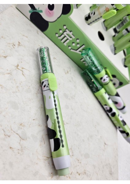 Panda Desenli Vibe Uzun Sürgülü Silgi Içi Simli Sevimli Okul Öncesi Öğrenci Hediyesi 1 Adet fiyatları