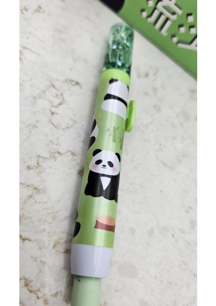 Panda Desenli Vibe Uzun Sürgülü Silgi Içi Simli Sevimli Okul Öncesi Öğrenci Hediyesi 1 Adet fırsatları