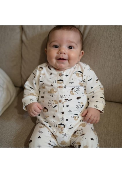 Bebek Desenli Mevsimlik Pamuklu Yenidoğan 3-6-9-12 Ay Unisex Uyku Tulumu modelleri